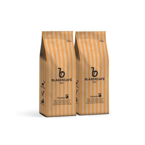 BLASERCAFÉ PURISTA Fairtrade zrnková káva 2x250g