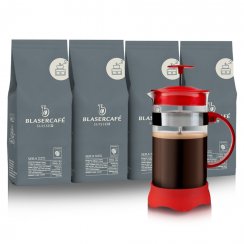BLASERCAFÉ SERA mletá káva bez kofeinu 4x250g + French Press ZADARMO