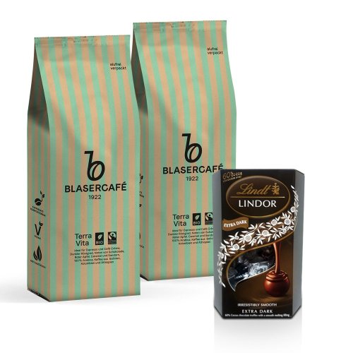 BLASERCAFÉ TERRA VITA zrnková káva 2x1kg + sladký dárek