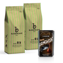BLASERCAFÉ PURA VERDE zrnková káva 2x1kg+pralinky Lindt